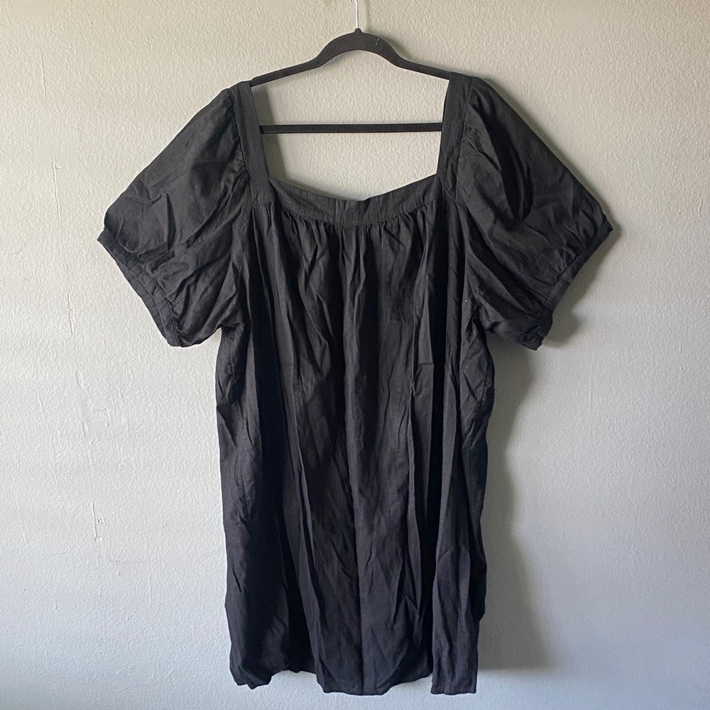 Old Navy Black Square Neck Puff Sleeve Dress Size 3X